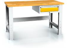 Pracovní stůl alcera PROFI - deska - noha - noha - závěsný kontejner 700 - 1055 x 1500 x 700